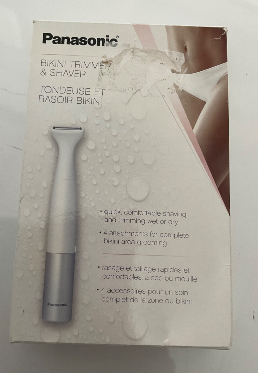 Panasonic Bikini Trimmer & Shaver for Women w/4 Attachments 