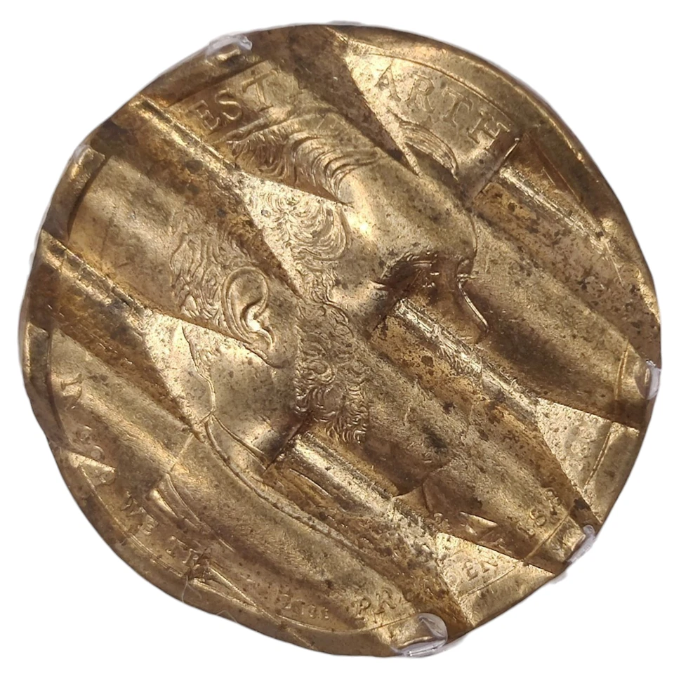 2012 ERROR ANACS MS60 WAFFLED Chester Arthur President Dollar $1 Waffle Coin 2A - Image 3 of 3