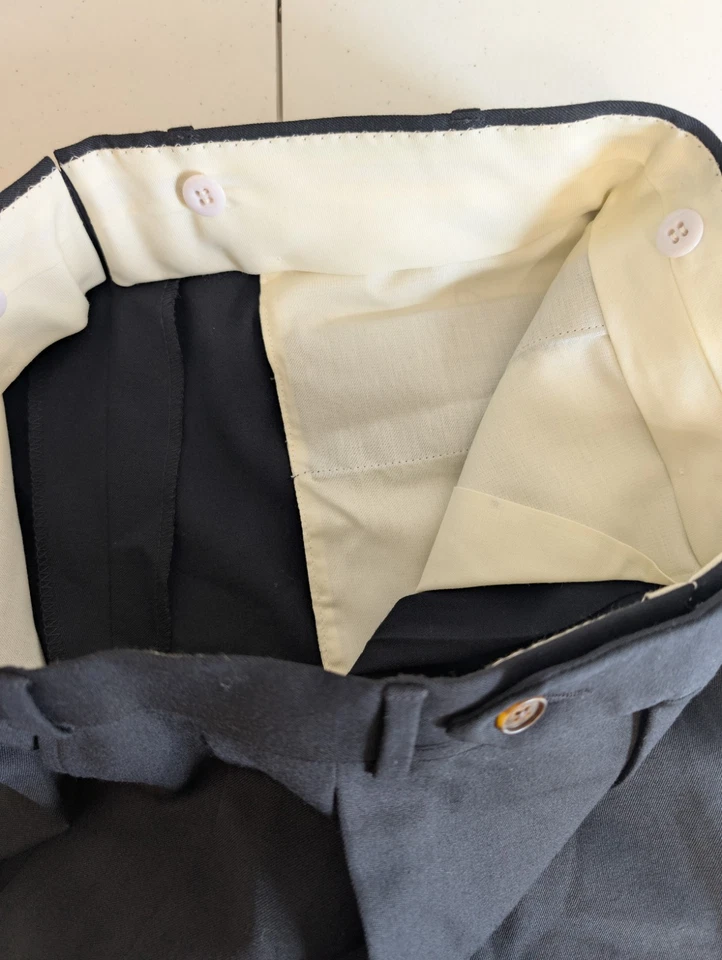 Brooks Brothers Dress Pant Men 36 (Fits 35x30.5) 1818 Luxe 100% Wool Navy - Image 4 of 4