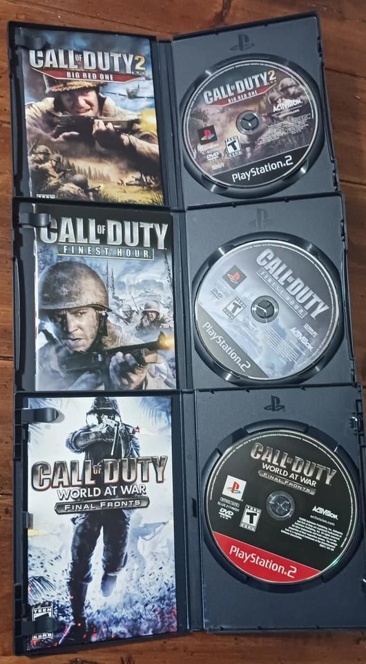 Lote de 3 juegos de PS2 de Call of Duty: Big Red One, Finest Hour, Final Fronts Foto 3 de 3