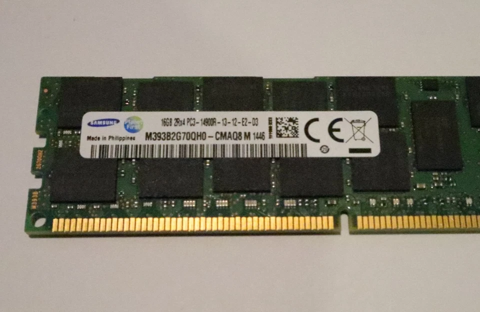 128GB Kit 8x16GB DDR3 PC3-14900R Server ECC RAM Supermicro Dell HP Cisco Apple - Image 2 of 2