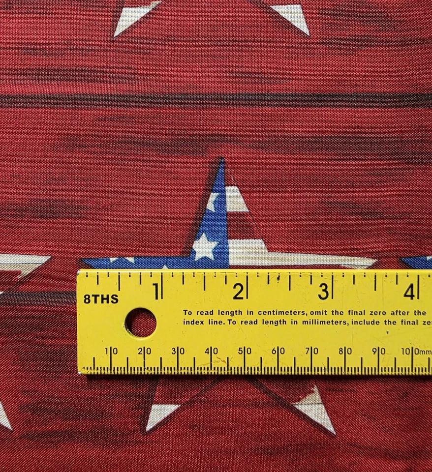 Moda - America the Beautiful - Barnwood Red Quilting Fabric With Stars 🌟  - Image 3 of 3