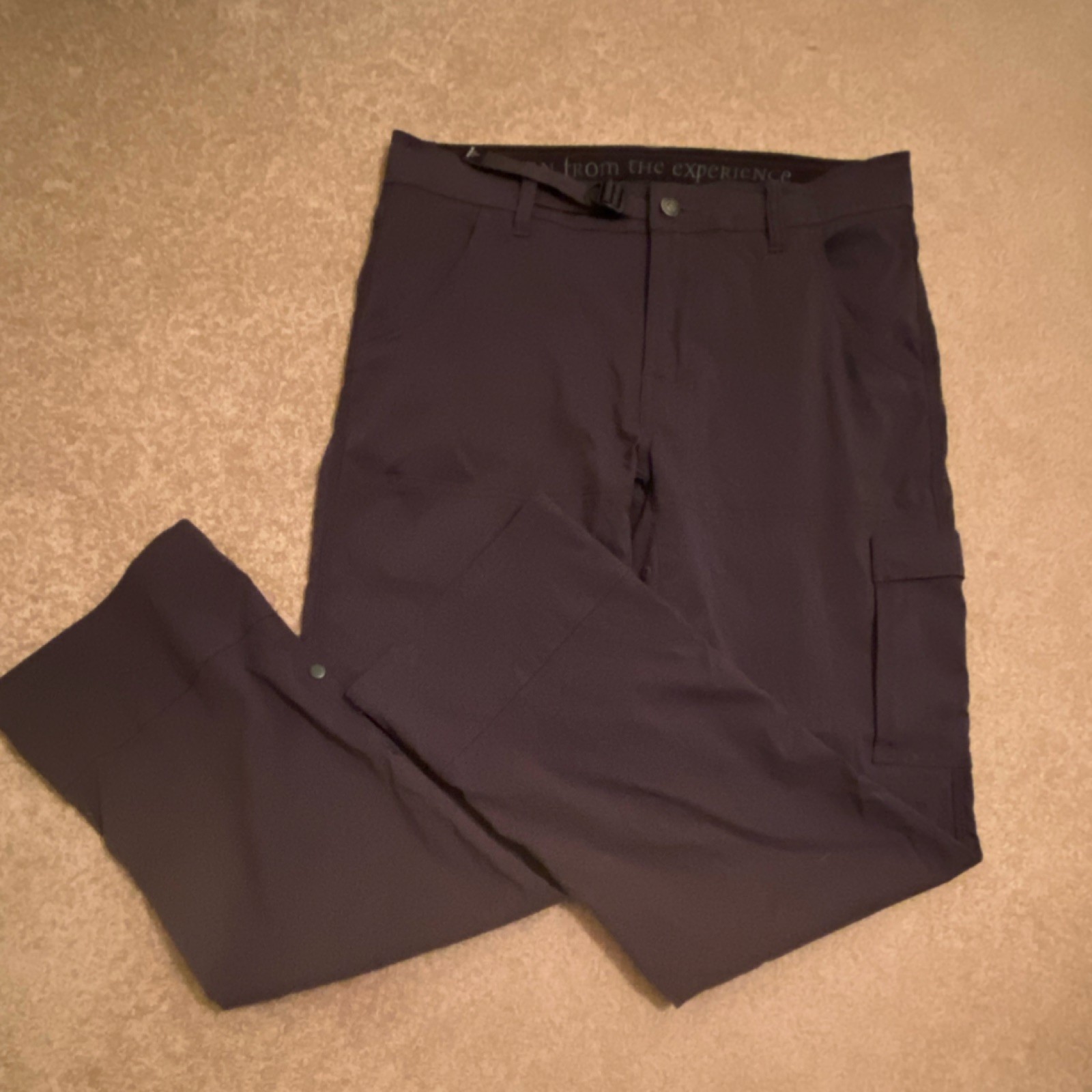 prAna Men's Gray Cargo Hiking Pants Stretch Breathe Size 32 x 30