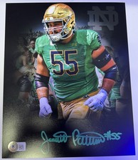 JARRETT PATTERSON Signed 8x10 Photo Notre Dame Fighting Irish Beckett COA