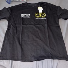 NWT Smiley World Boys Black Tshirt Size M 8