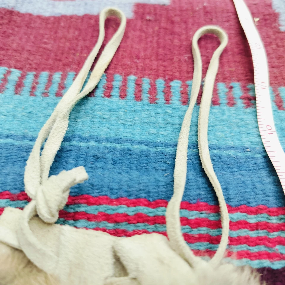 Bolsa Cinturón Piel Conejo Accesorio Renacentista Larping Disfraz Cuero Genuino Foto 3 de 4