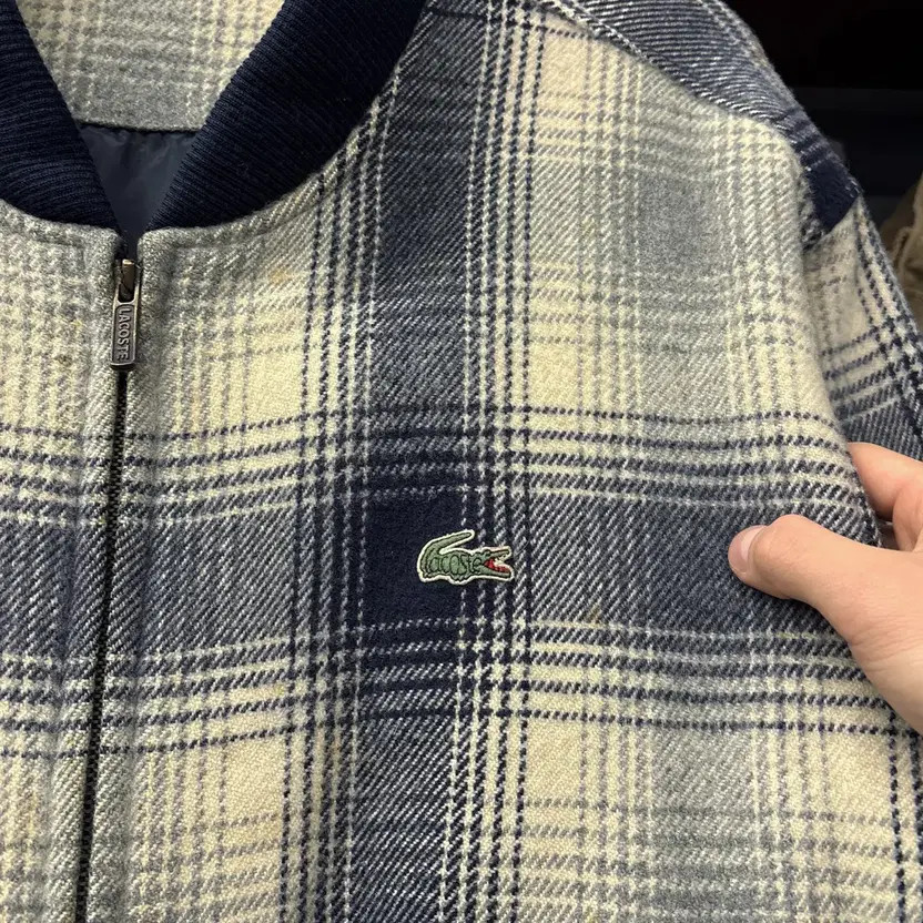 90s Lacoste Glen Check Wool Blouson Jacket N618 thumbnail 4