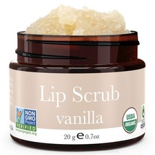 Organic Lip Scrub Vanilla - USA Made Natural Ingredients, Valentines Day Gifts