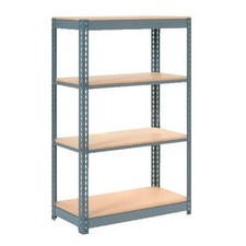 Global Industrial Heavy Duty Shelving 48"W x 12"D x 60"H With 4 Shelves Wood