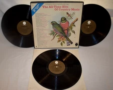 THE ALL-TIME HITS OF COUNTRY MUSIC 3LP BOX SET 1974 VINYL COLUMBIA B3P 10173 VG+