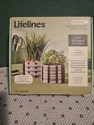 Lifelines Cord Wrapped Planters Crafting Kit New Open Box