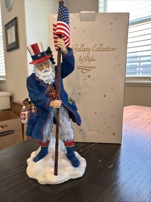 Pipka 2001 Patriotic Santa The Gallery Collection #13950 Open Box