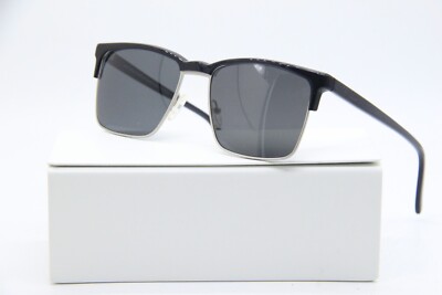 NEW ANDY WOLF COMFORT COL. A BLACK SILVER AUTHENTIC SUNGLASSES W/CASE 54-17