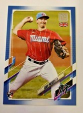 2021 Topps Cody Poteet Rookie #177 Blue parallel SP /75 Miami Marlins RC