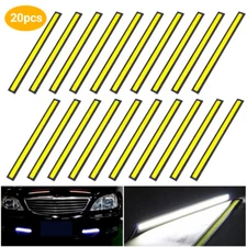 2-20Pcs Waterproof Car DRL Fog LED Lights Strip Daytime Running COB Bright Drive