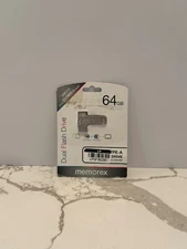 Memorex Dual Flash Drive Type C to Type A 64 GB Silver - NEW