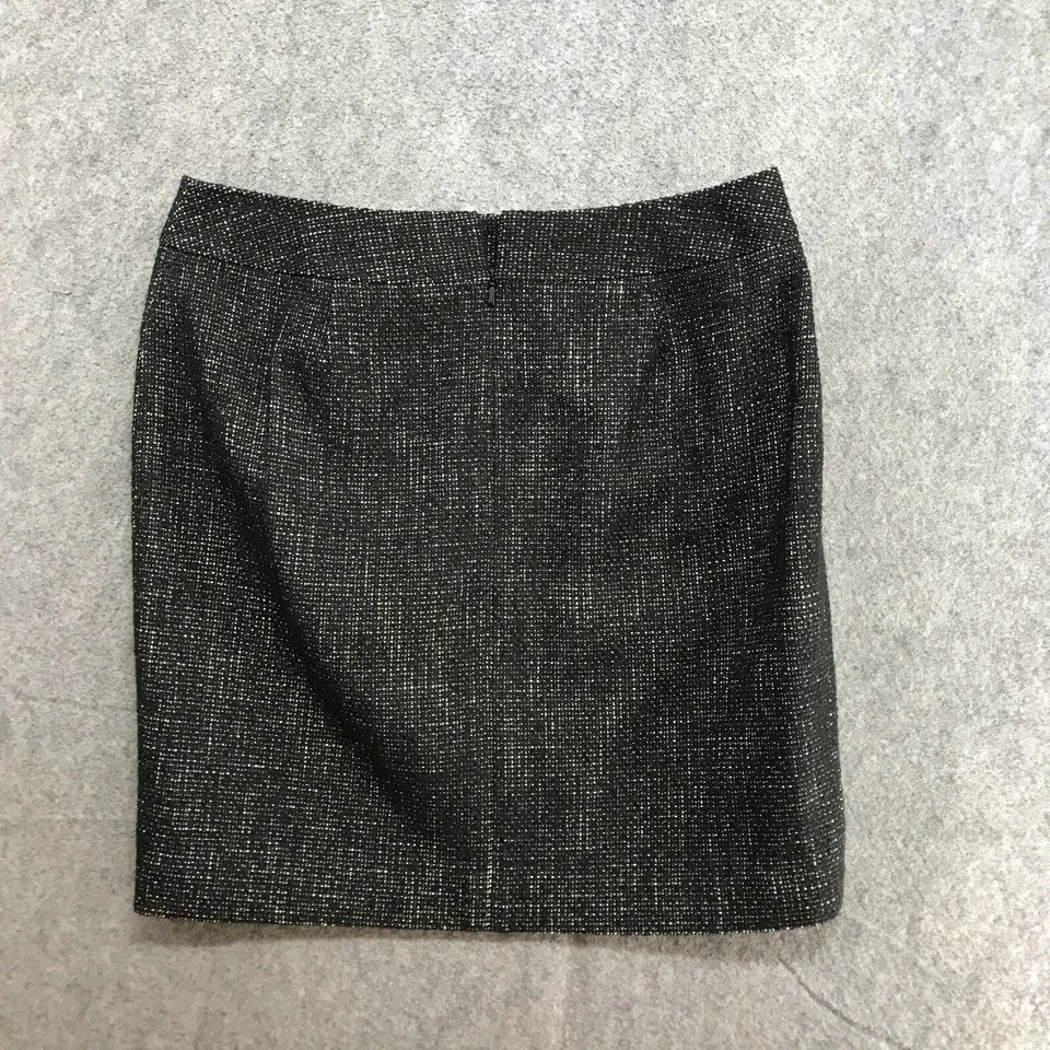 Halogen Skirt Womens Size 10P Focus Black White Woven Wool Blend Straight Pencil - Image 2 of 4