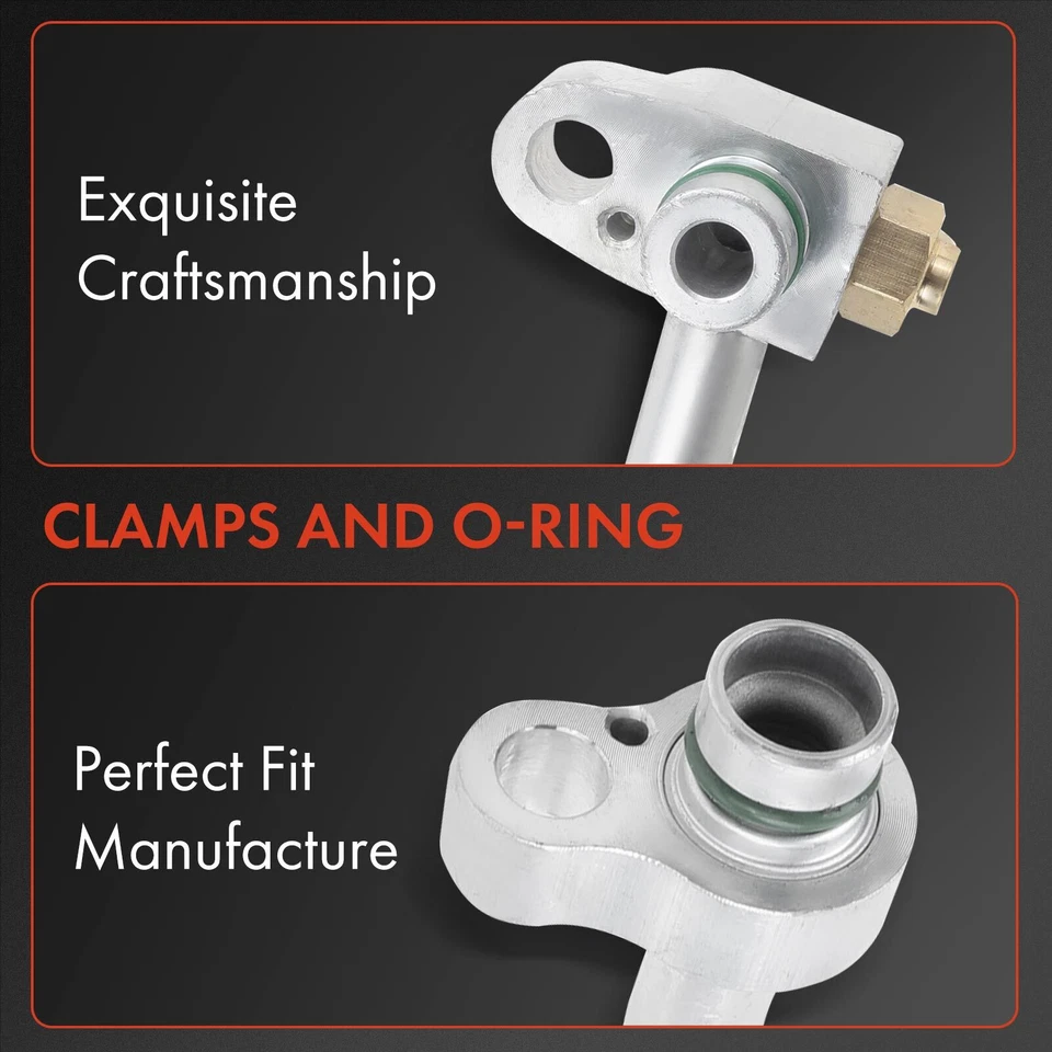 Línea de descarga de manguera de aire acondicionado para Nissan Xterra 00-02 Nissan Frontier 98-02 L4 2,4 L Foto 2 de 4