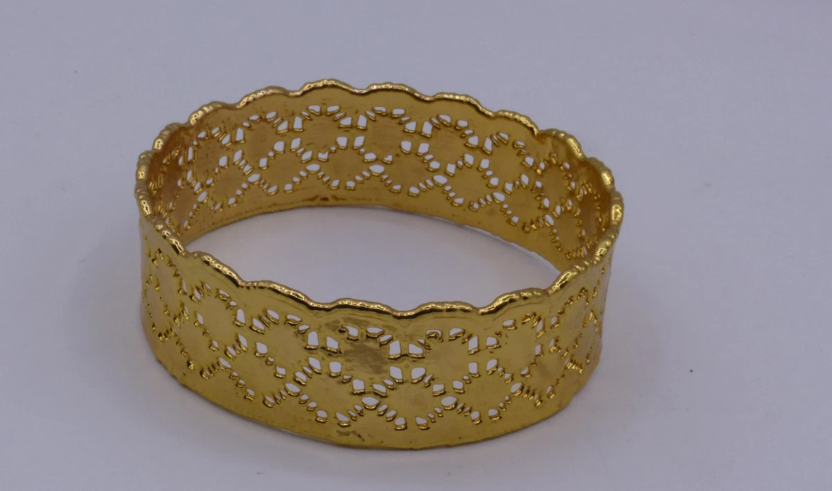 Bracelet En Or 14 Carats Trois Couleurs - Longueur 19,3 Cm, Occasion Française