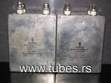 Two vintage Siemens PIO capacitors 0.25uF 500V Made in Germany in 1967