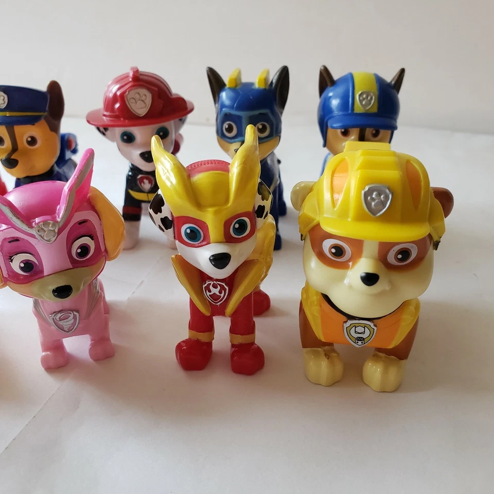 Lote de 9 Cachorros Paw Patrol Figura de Acción Marshall Skye Chase Escombros Usados Foto 3 de 4