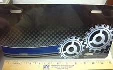 Gears & cool Graphics on novelty 12 x 6 Metal license plate , made in the USA