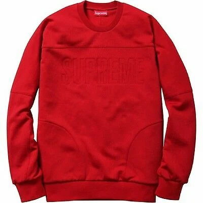 Supreme Track Crewneck rouge noir F/W 14