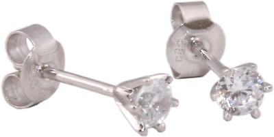 Earrings Ear Stud Solitaire Brilliant 0.40 Carat W/Si White Gold 585 14kt