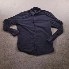 INC International Concepts Shirt Mens Blue Button Down Solid Long Sleeve Casual