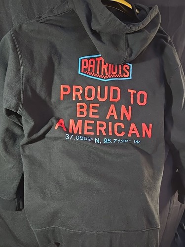 CHAADS Hoodie Patriots Proud To Be An American Size XL