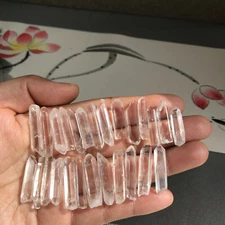 24Pcs Top NATURAL white clear crystal Polish specimens Crystal Stick A2000