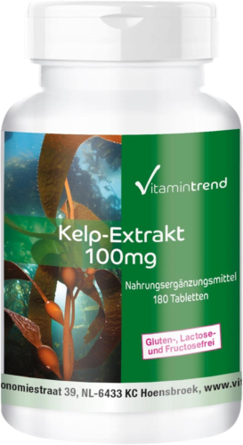 Kelp 100Mg - 180 Tabletten - Vegan - Kelp-Extrakt - Natürliches Jod Vitamintrend - Bild 1 von 8