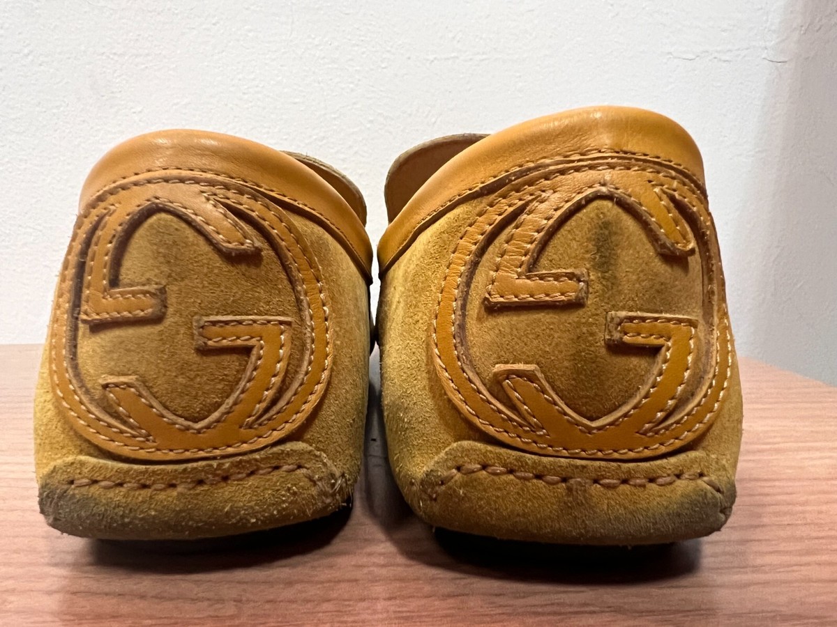 Gucci Men\'s Suede Mustard Driving Moccasin Loafers - Like New - Size 8.5 Gucci Driving Loafer Suede Mustard Shoes Size US 7.5 UK 6.5  main image 2