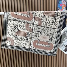 Horse double-sided printed silk scarf for women twill mulberry silk square scarf