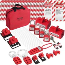 VEVOR Lockout Tagout Station Kit, 47-Pieces Safety Lock Set Includes PadlocksA38