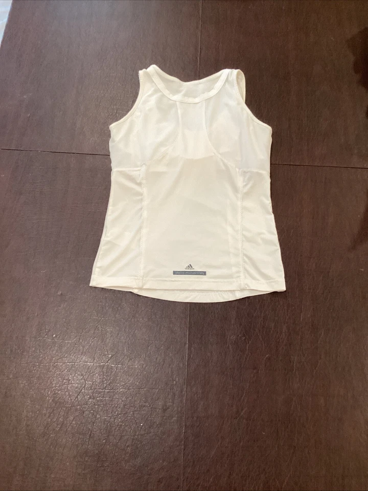 Adidas Stella McCartney Women’s Tank Top White Vented Side And Back Panels Med - Image 2 of 3