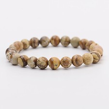 8mm Natural Stone Jasper Beads Bracelet Healing Reiki Yoga Energy Men Bracelets