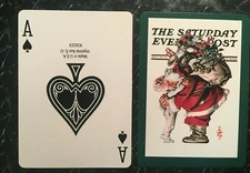 Swap Playing Card  SANTA   Ace of Spades  SATURDAY EVENING POST  1997