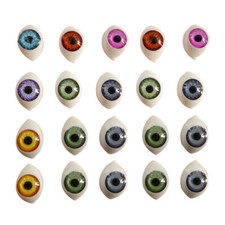 100PCS DIY Fake Eyes Half Round Doll Eyeballs Simulated Eyes Pendant Crafting