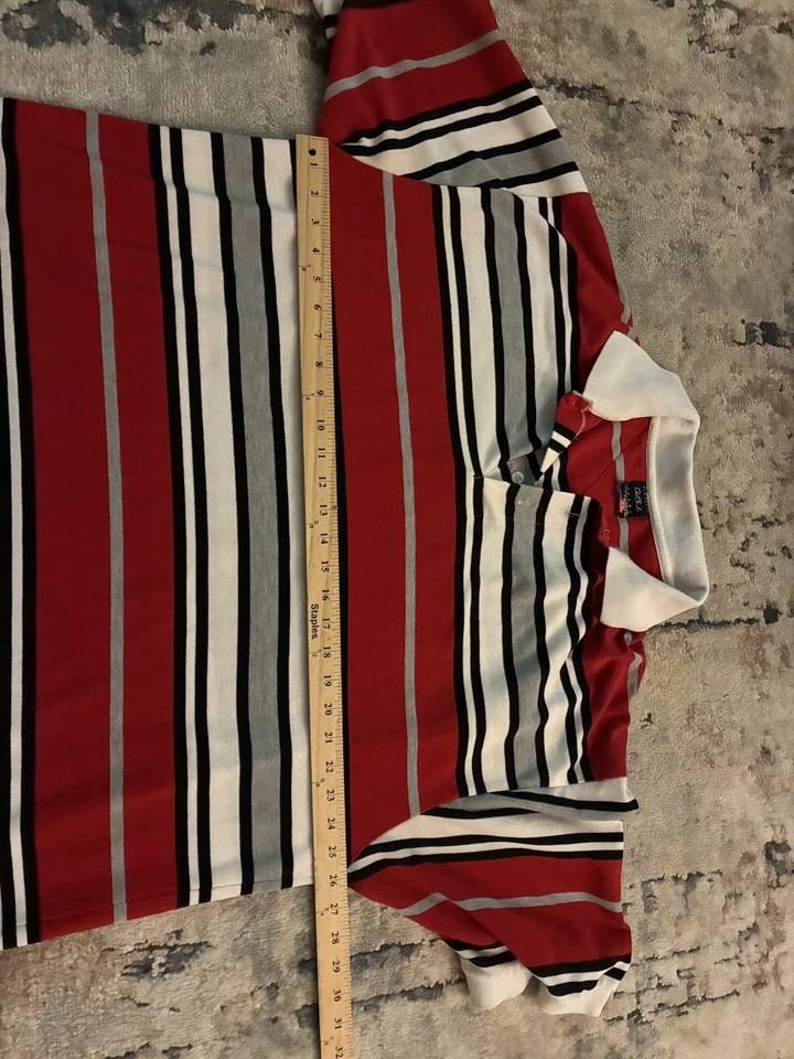Old Skool Striped Short Sleeve Polo XL - Image 4 of 4