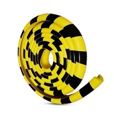 Wall Corner Protector 196.9in 5m , Heavy Duty Yellow  Black NBR L-Shaped