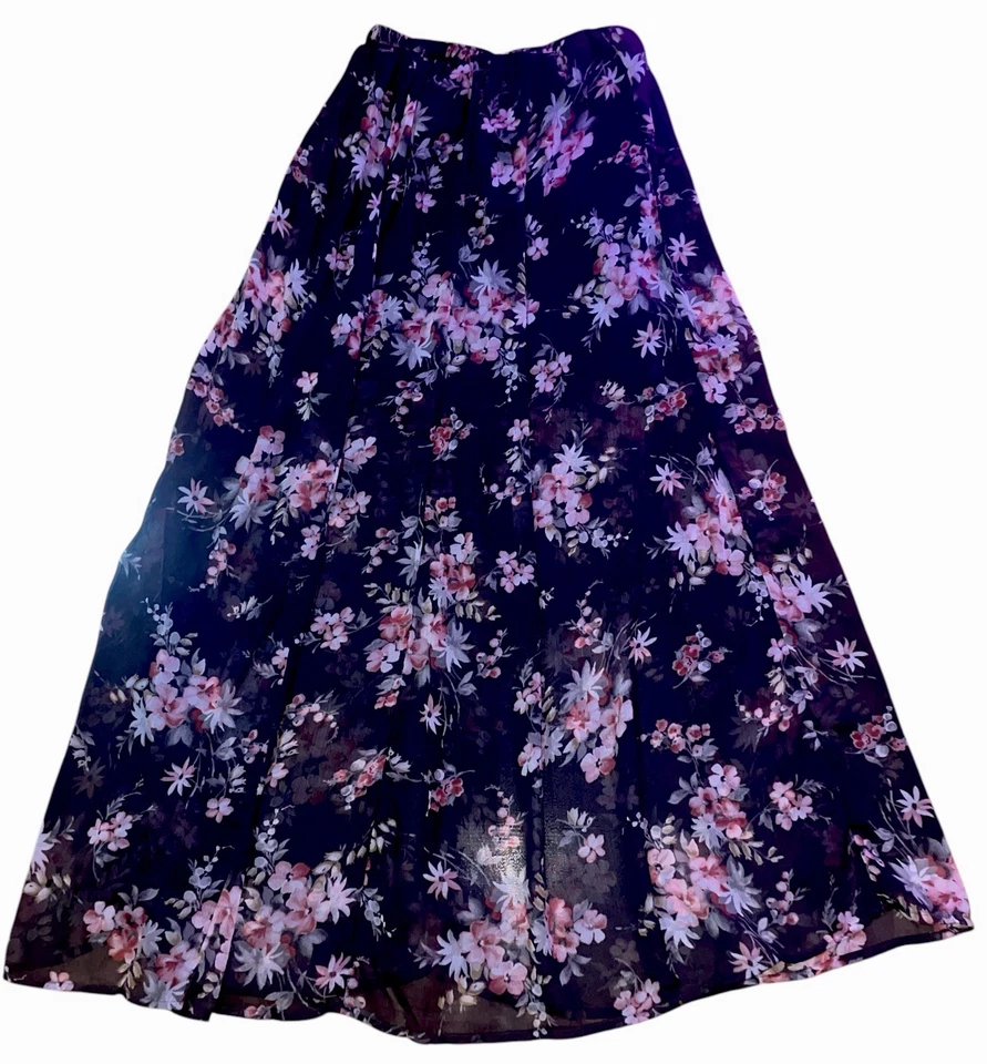 Maxi Falda Elástica Floral Hollister Talla XS Boho Y2K CottageCore Hada Grunge Mujer Foto 2 de 4