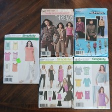 Lot of 5 UNCUT Size 12-20 2599 4500 0689 4697 1613 Simplicity Patterns