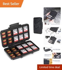 Large Capacity Memory Card Case for 20 SD 40 TF,Compact Portable SD SDH...