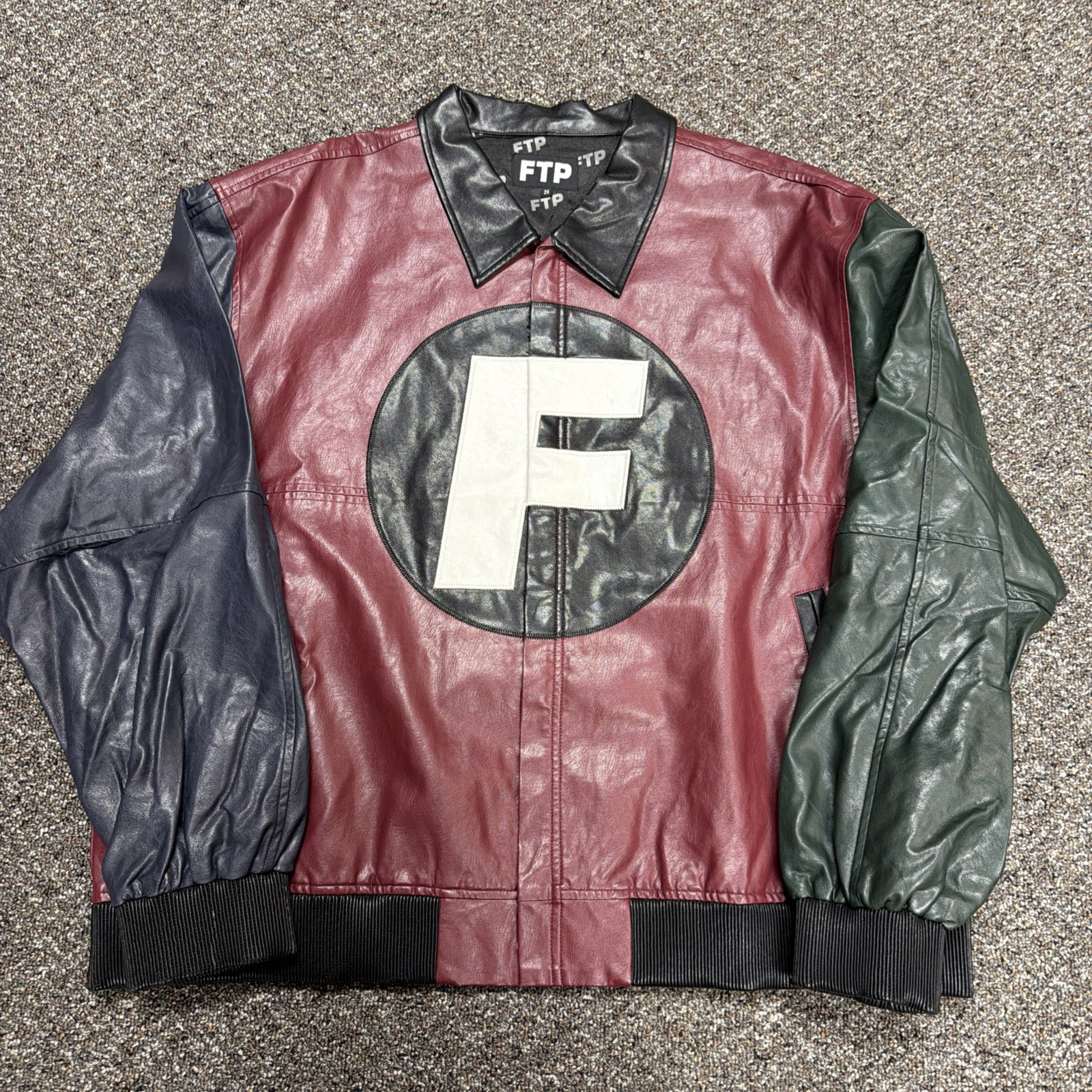 FTP FuckThePopulation Racer Jacket Black SS19 Red Colorblock Green Blue 2xl