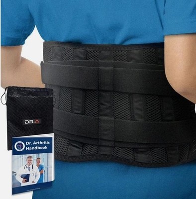 Back Brace Lumbar Support Belt: Sciatica Scoliosis Herniated Disc - Large