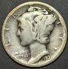 1931-D Mercury Dime  - Good Details - Circulated - 90% Silver