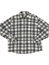 Johnnie-O Coby Performance Button Up Shirt White Blue Purple Size XL