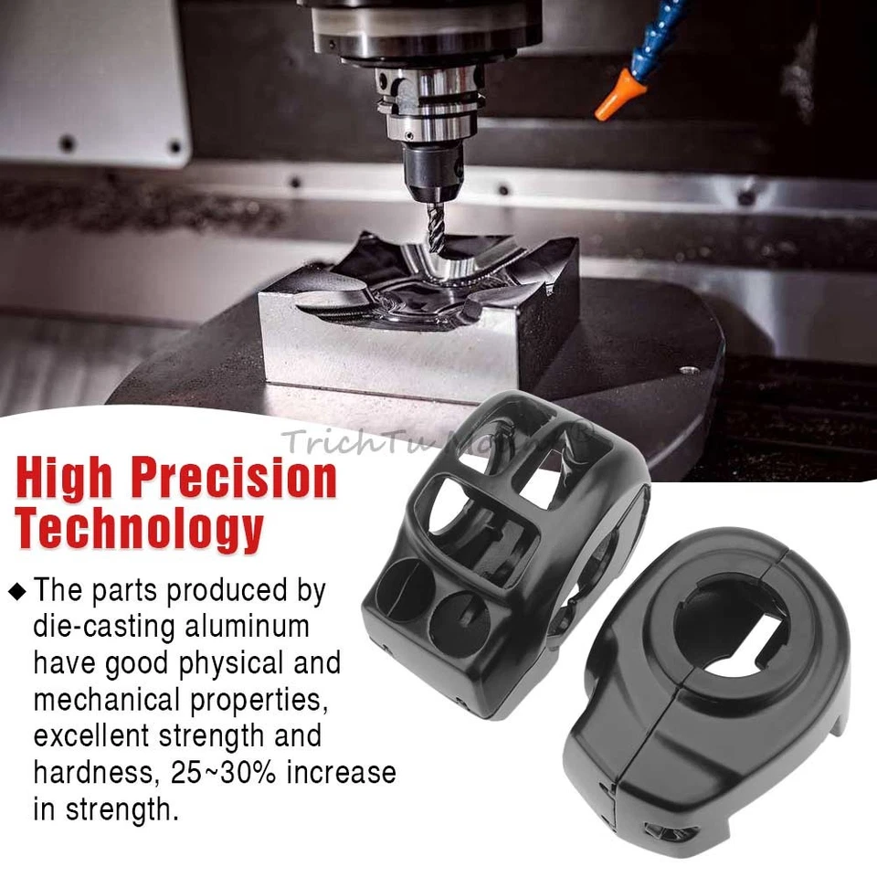 Black Switch Housing Kit Cover For Harley Touring FLHR FLTRX FLHT FLHX CVO 14-22 - Image 2 of 4