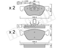 Metelli Bremsbelagsatz, Scheibenbremse 22-0083-0 FüR Alfa Romeo Lancia